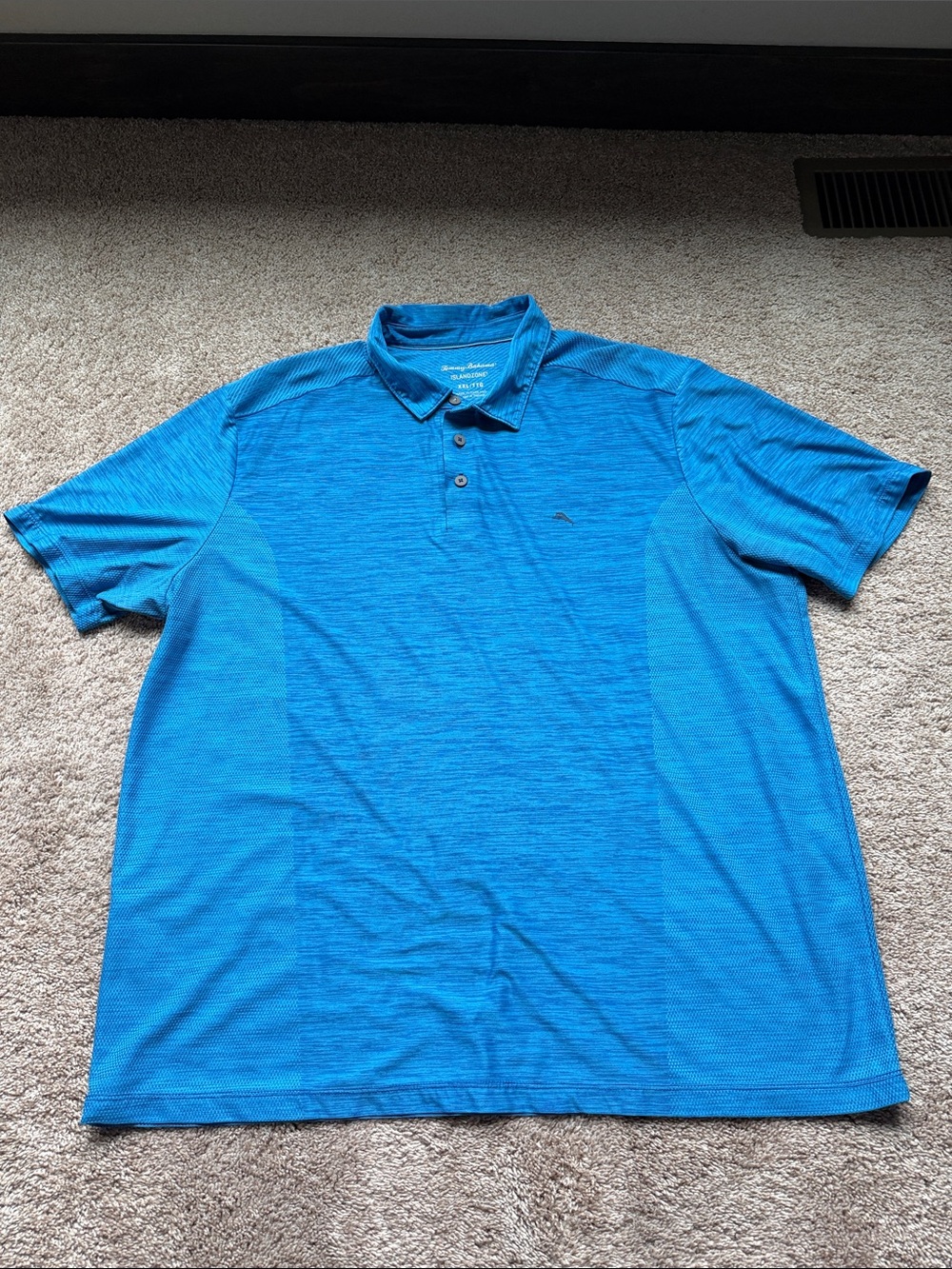 Tommy Bahama Aqua Blue Short-Sleeve Polo XXL tall